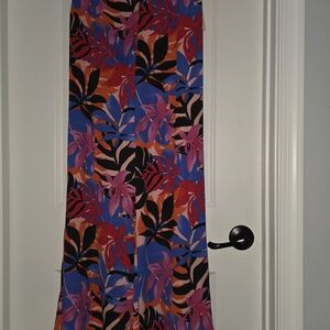 Evolutionary Wide Leg Vibrant Floral Pants